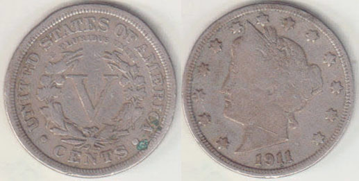 1911 USA 5 Cents (Liberty Head) A000746